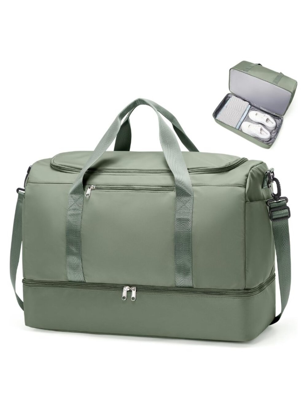 Extra Large Travel Duffel Bag Women Carry-On Weekender 55L Polyester